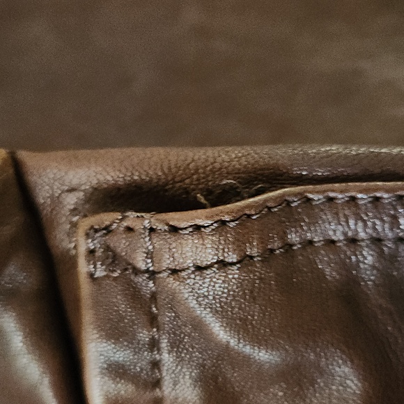 Michael Kors Genuine Leather Java Brown Belted Made in Italy Jacket Size 4 EUC!! - Picture 14 of 15